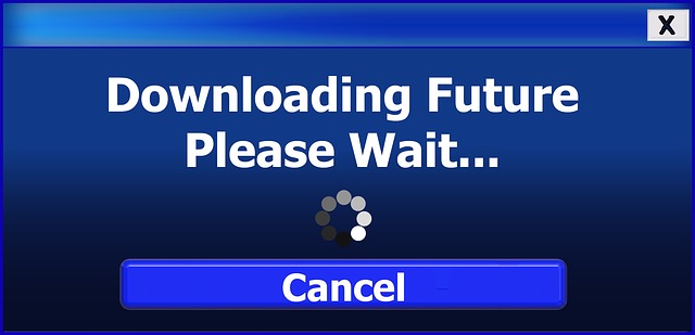 plaatje met de woorden downloading future please wait